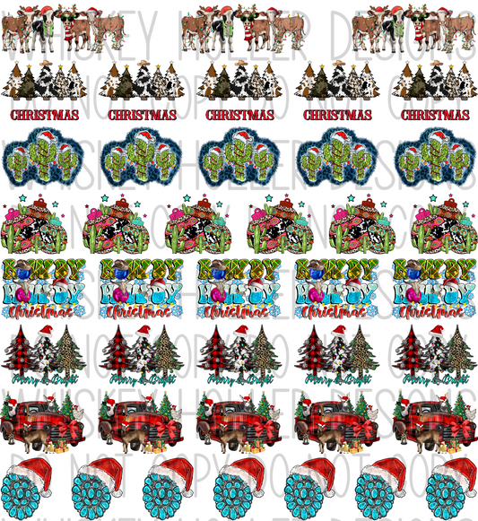 Country Christmas Hat 22x24 Gang Sheet