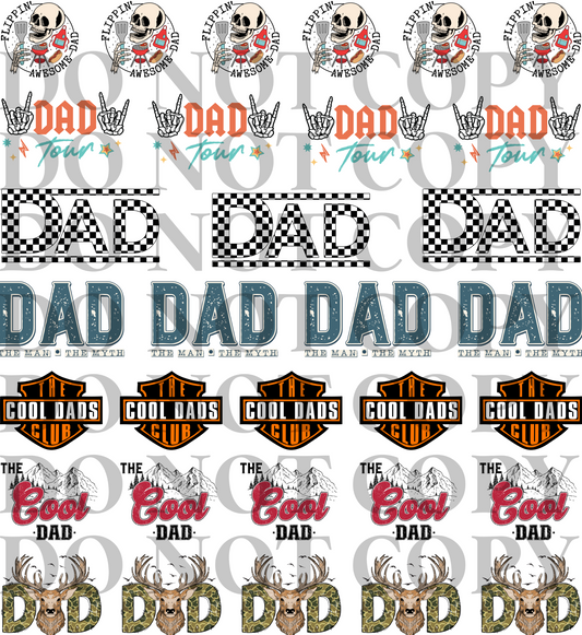 Dad Bundle 22x24 Gang Sheet Hat Sized