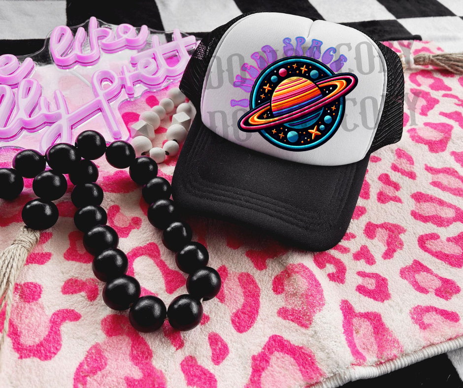 Neon I Need Space Hat Patch