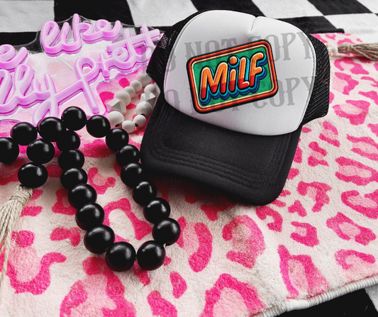 Retro Milf Faux Hat Patch