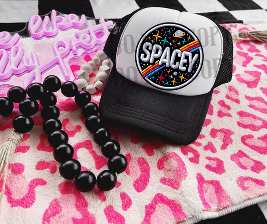 Neon Spacey Faux Hat Patch